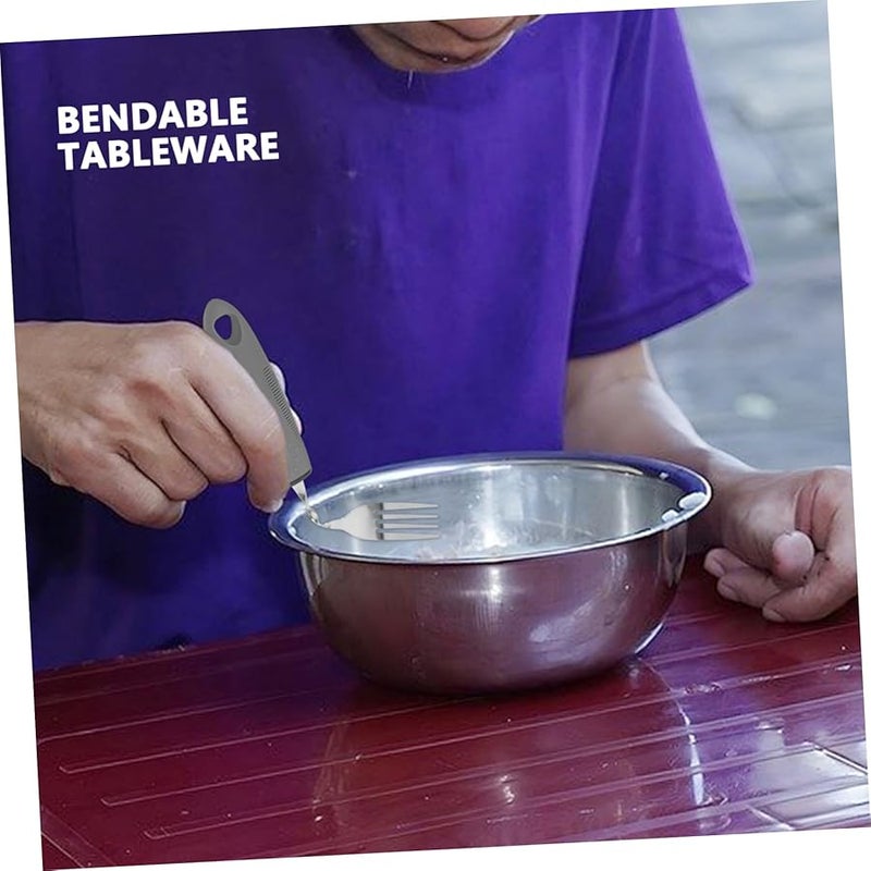 Adaptive Eating Utensils Set For Elderly And Patients Easy Grip Anti Tremble Silverware - Image 4